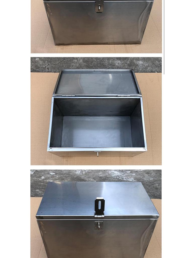 Stainless Steel Lockable Hardware Toolbox - Large Car-Mounted Organizer