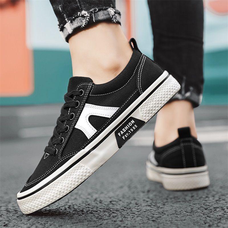 Fashion Men's Casual Shoes Canvas With Laces Sneakers Soft Spring Autumn 2025 Trend Leisure Common Designer Male Shoe Luxury Walking