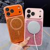Glitter Official Magnetic Phone Case For For Iphone 1 14 16 17 Pro Max 17Pro Max  Bling Bling Shockproof Protector Cover