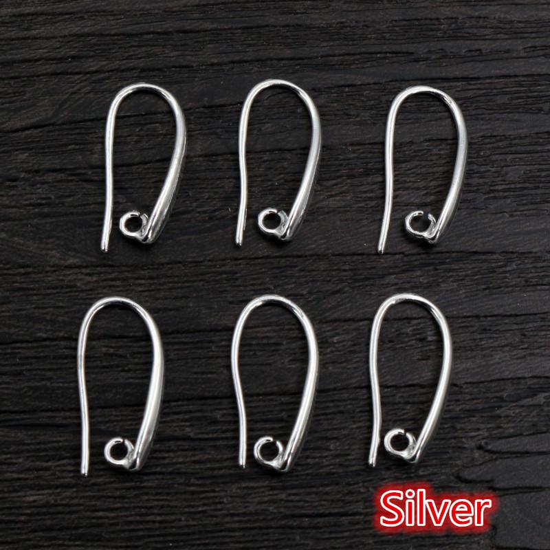 10pcs 3-Styles High Quality Classic Bronze Gold Silver Plated Brass French Earring Hooks Wire Settings Base Settings Whole Sale