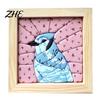 Relaxing Art Projects No-Sew Japanese Fabric Kit, DIY Mosaic Kits for Adults Beginners, Quilted Wall Collage Craft with Frame & Tools, Kits,