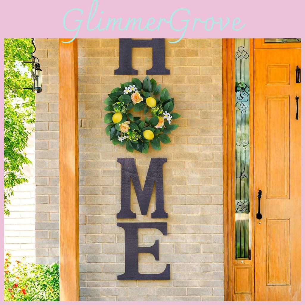 Hölzerne Zitrone Haus Türhänger mit Blumendekor für Garten und Stil Haus