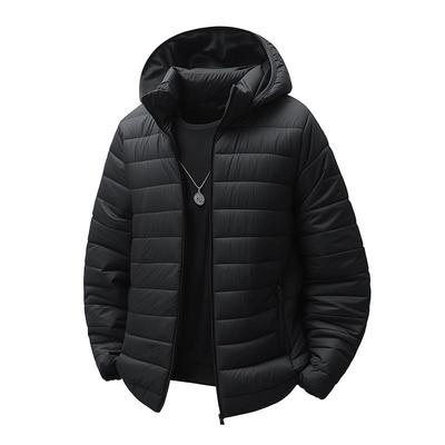 2025 Men's Lightweight Hooded Cotton Jacket - Winter Style, Fashion-Forward, Perfect for Running, Casual, and Thin Yet Warm.