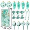 6cm 15-Piece Christmas Ornament Set: Balls, Pine Cones, Lollipops, Candies for Tree Decor and Gifts