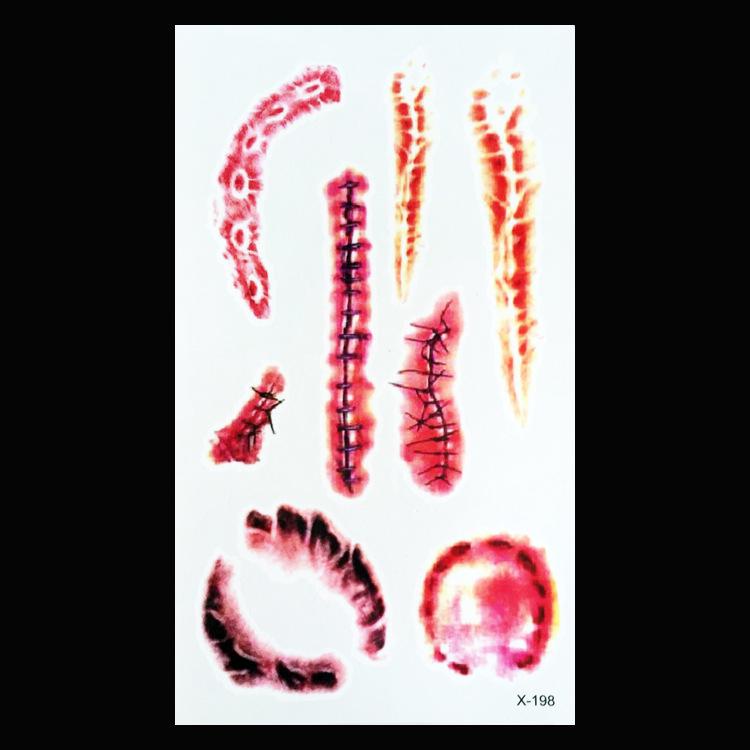 

Реалистичный тату-стикер шрам на Хэллоуин 60*105mm