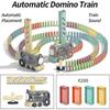 200 Pcs Automatic Dominoes Train Set,fun And Colorful Train With Lighting Sound Effects,creative Dominos Game Toy For Kids Boys And Girls Age 3-8 [gre