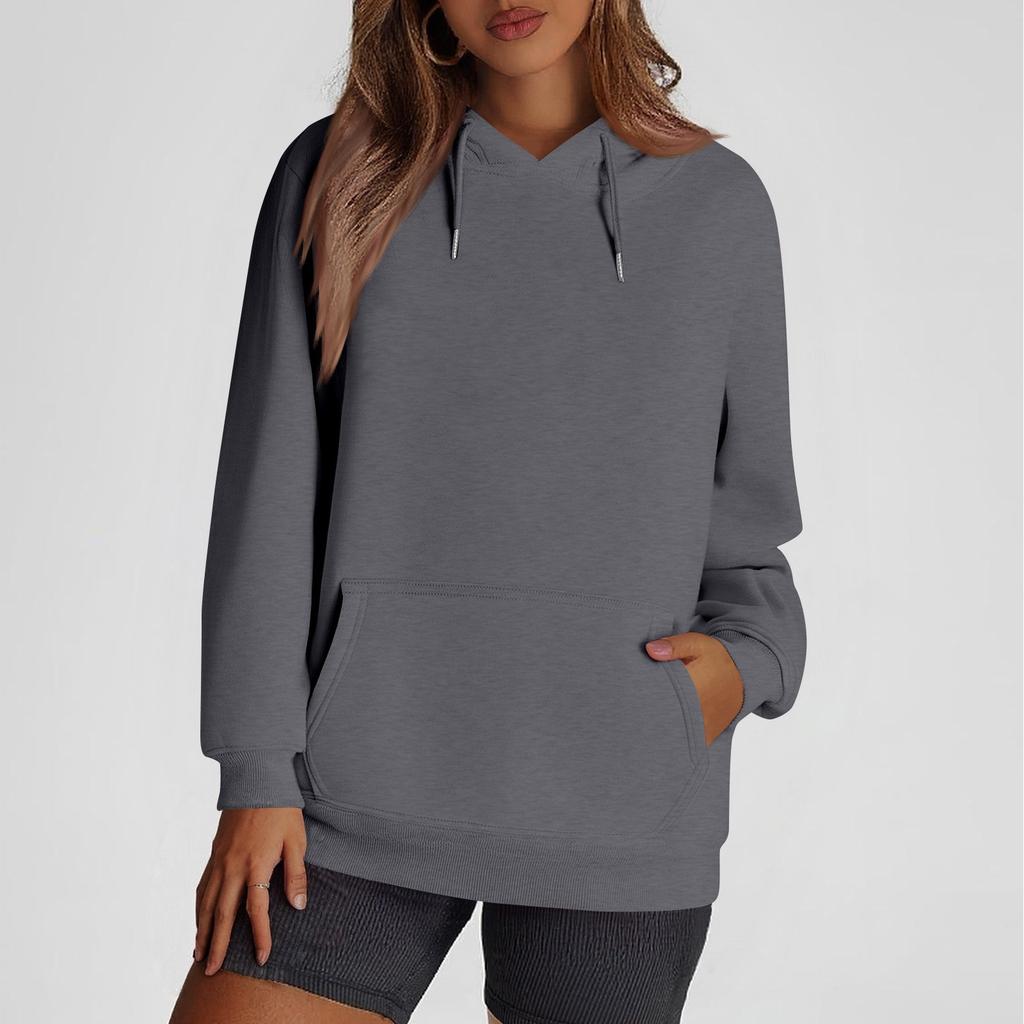 Ladies' Fashionable Printing Casual Hooded Long Sleeved Sweatshirt