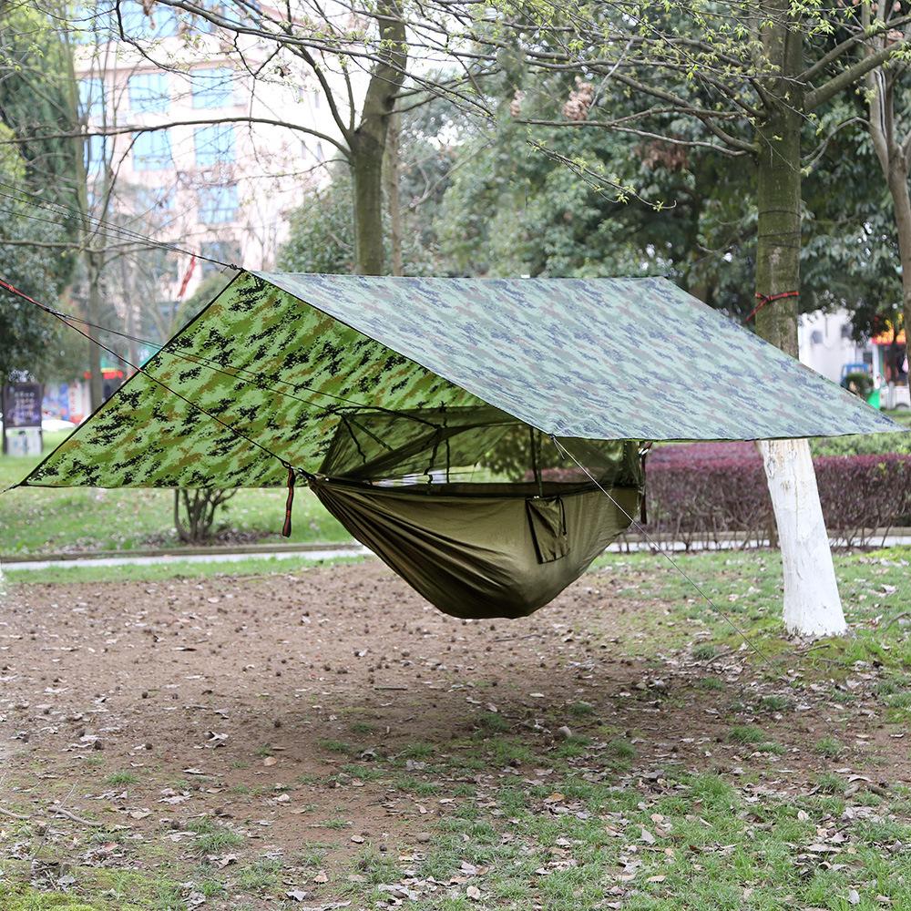 Myggnett hengekøye kalesjesett, antimygghengekøye, vanntett solskjerming campinghengekøye med myggnett