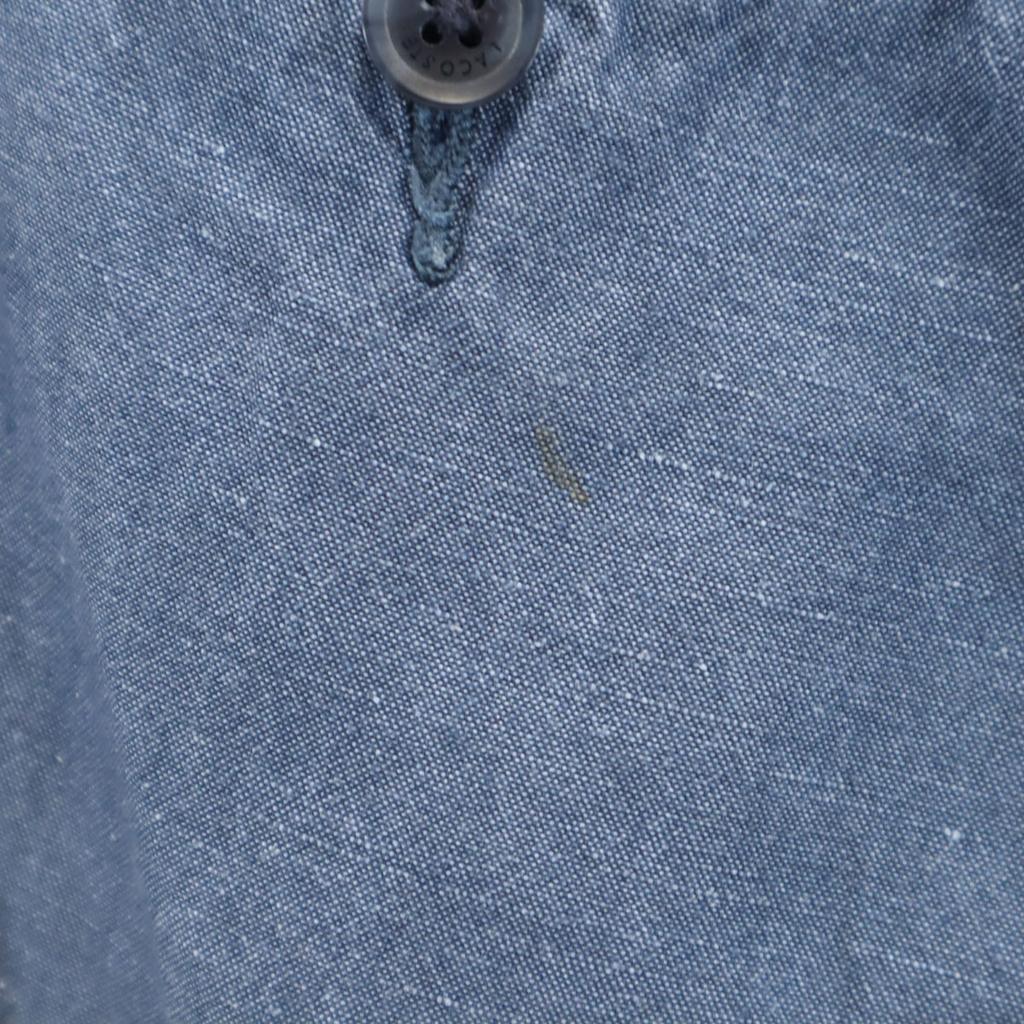 Lacoste Linen Blend Shorts 40 Blue Navy Blue Men's Used