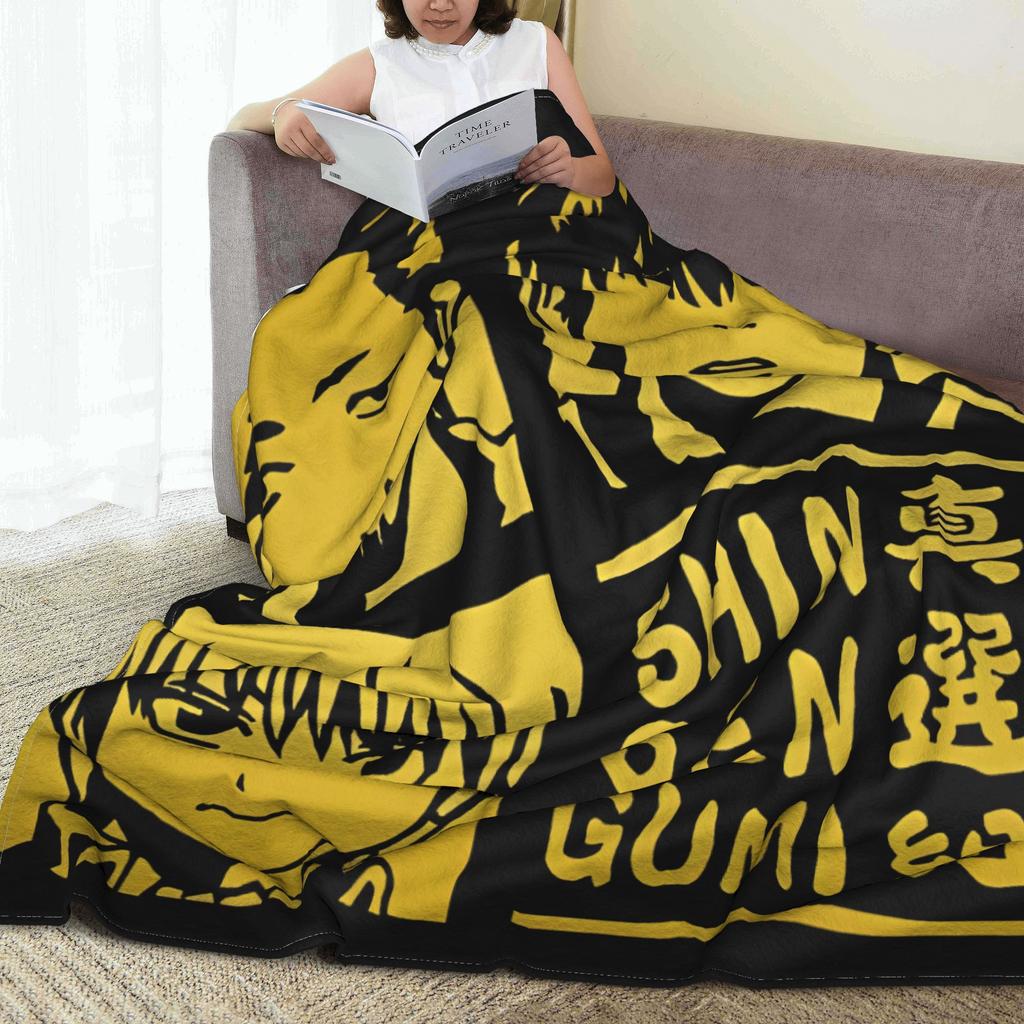 Gintama Kondo X Sougo X Toshiro L Shinsengumi Blankets  Fuzzy Funny Soft Throw Blankets for Bedspread Spring/Autumn