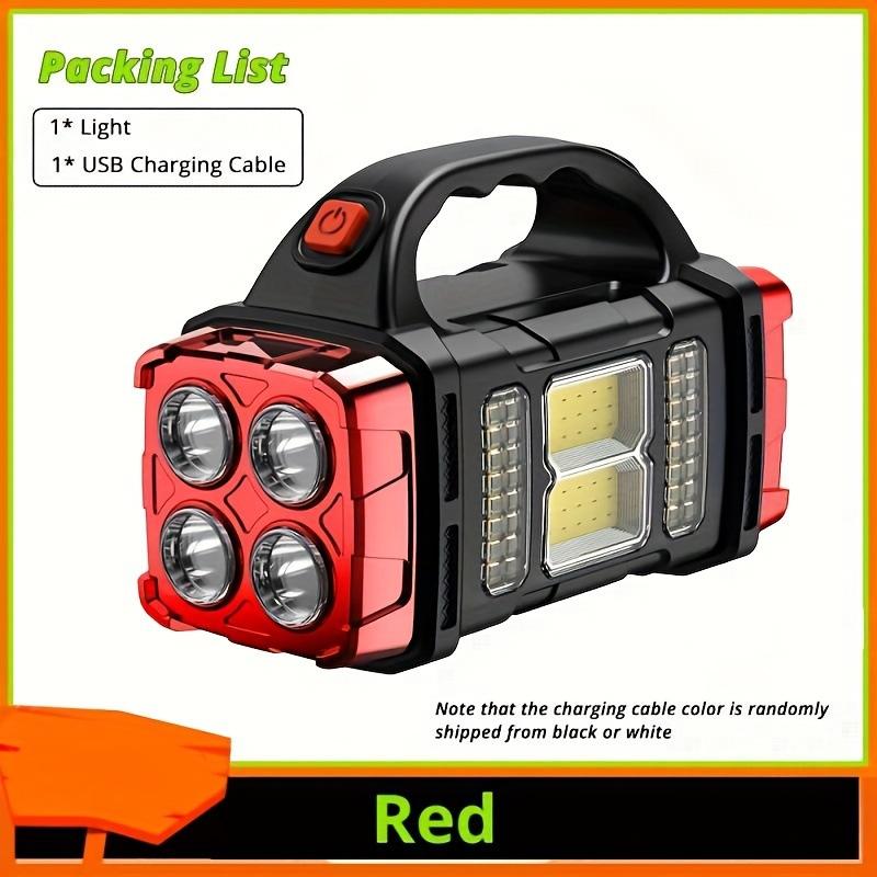 Solar Portable Light Outdoor Emergency External Strong Light Charging L Flashlight USB Dual Light Source Camping Exploration