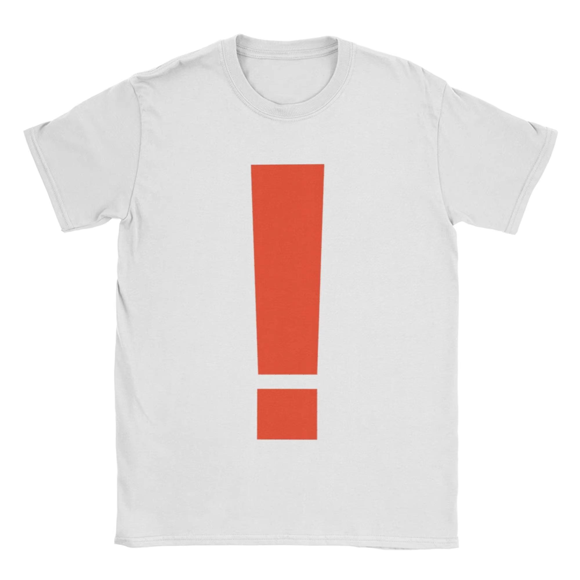 

2025 Summer Hot Metal Gear Exclamation T-Shirts for Men Vintage 100% Cotton Tees Crew Neck Short Sleeve T Shirt Party Clothes 4XL