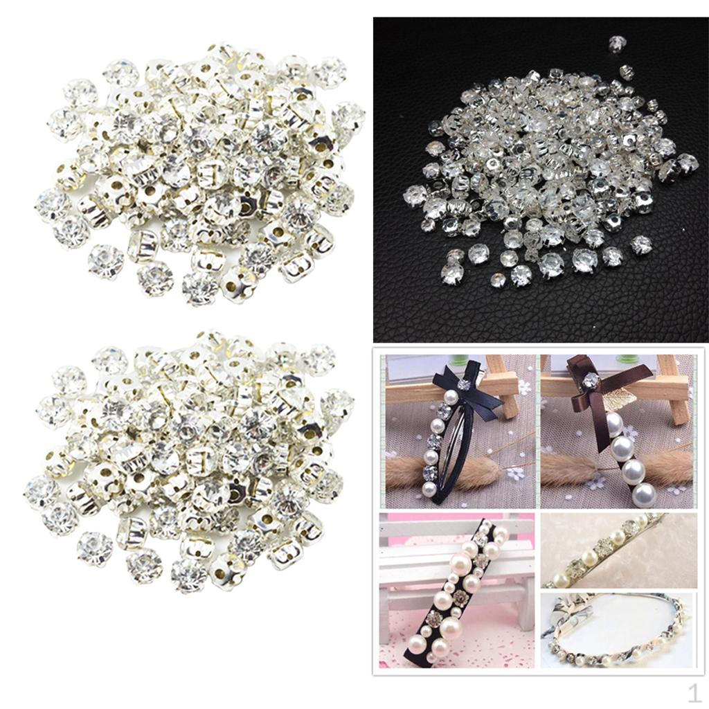 

100 шт. страз пришивных для пришивания и приклеивания 7 мм