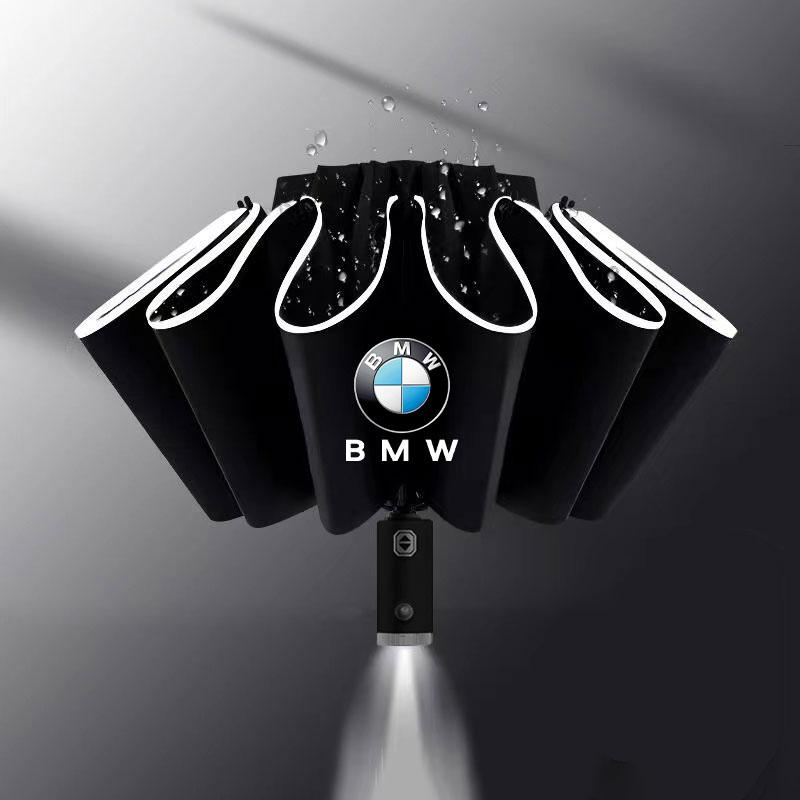 MZFK7 LED Automatic Folding Umbrella Windproof Umbrella Sticker For BMW M Power X1 E84 X3 F25 X5 E53 X6 E71 IX3 I3 320i 330d M4 1 3 5