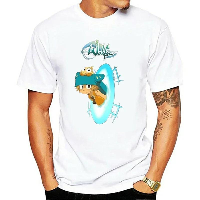 Funny Summer Wakfu Logo Crew Neck Short Sleeved Funny Tshirt Novelty Tshirt Unisex Unisex T Shirt Unisex Clothing Graphic Tee