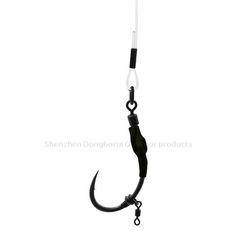 3pcs/pack Carp Fishing Accessories Ready Made Combi Spinner Rig Krank Hook Size 2 4 6 With Booms QC Swivel For Carp Fishing Terminal Tackle
