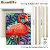 RUOPOTY Acrylic Painting By Numbers Flamingo Animals Paint On Canvas Coloring By Numbers Gift Home Decor Wall Room