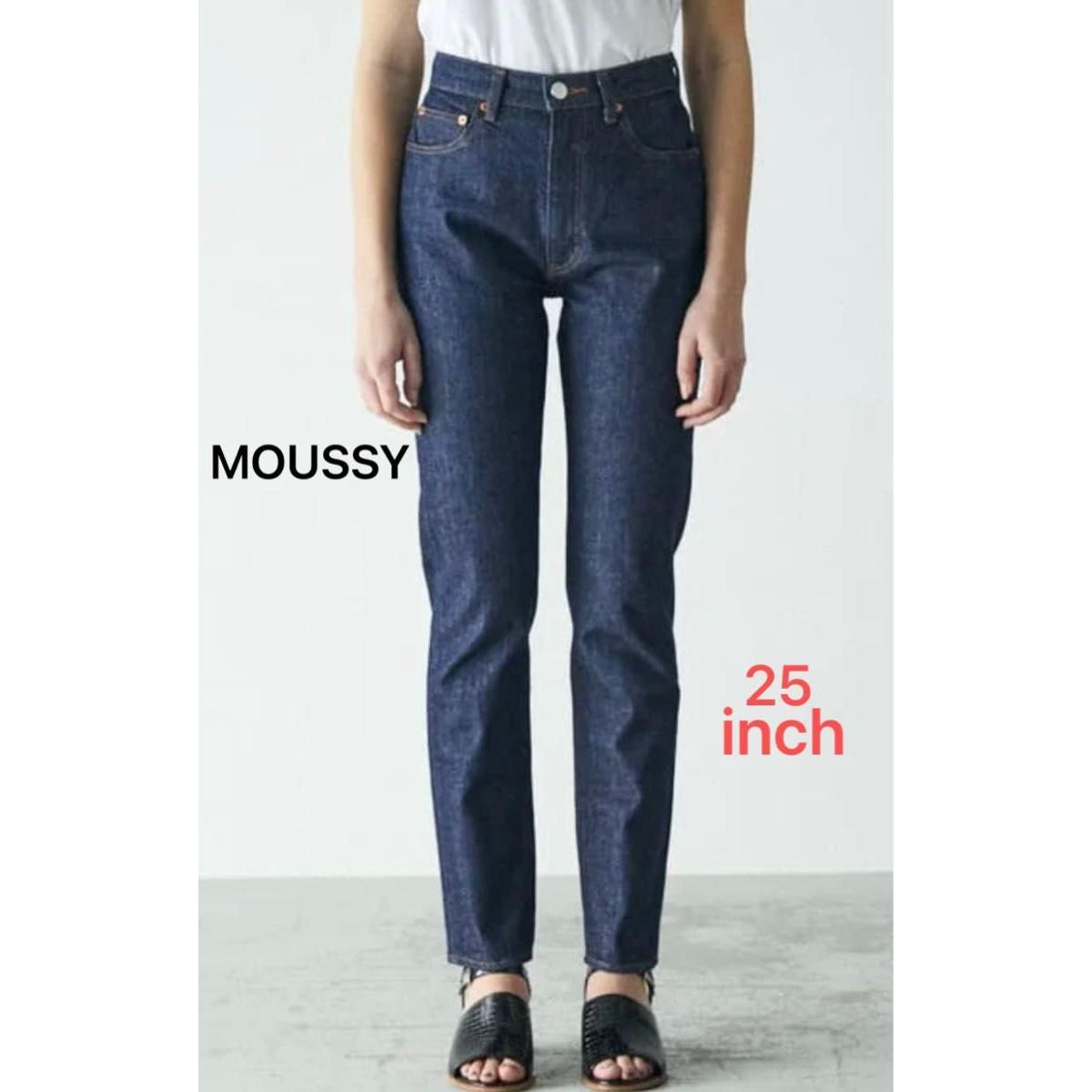 [Extremely Good Condition] MOUSSY PLAIN JEANS STRAIGHT SLIM Denim 25 inches