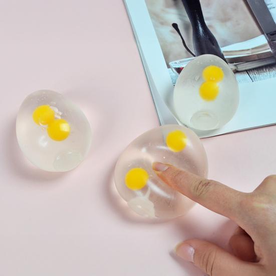 Boredom Relief Stress Ball Transparent Egg Toy, Clear Squeeze Fidget Durable Squeezing Toy Sensory for & Anxiety Relieving