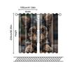 2 Stück, Filtervorhänge (ausgenommen Stangen, unbeweglich, ohne Batterien) Yorkie Hund für Schlafzimmer und Wohnzimmer