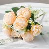 Artificial Flower Vase for Home Decoration Accessories Wedding Scrapbook Peony Candy Box Arrangement Christmas Silk Rose Bouquet