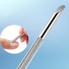 Double Headed Cuticle Pusher Nail Dotting Tool Stainless Steel Cuticle Remover Nail Cleaner Manicure and Pedicure Tool