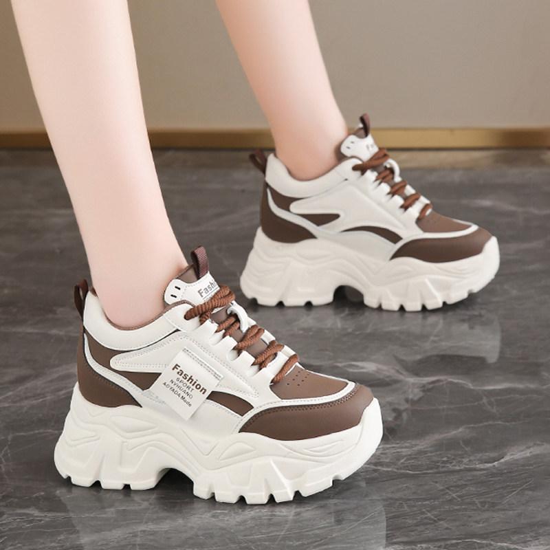 Women's Height Increase CM Platform Dad Shoes Versatile Small Inner Height Increase Casual Shoes Popular Slope Heel Sports Shoes