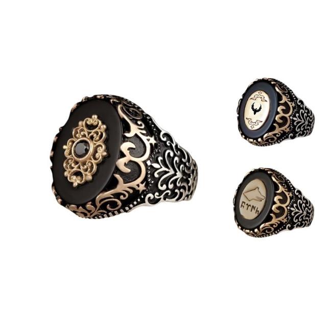 

Мужское серебряное кольцо с кельтским дизайном и бронзовыми деталями, ювелирные аксессуары из стерлингового серебра 925 пробы для мужчин, подарок для лучшего друга 7