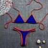Evropské a americké vícebarevné sexy bikiny bez zad