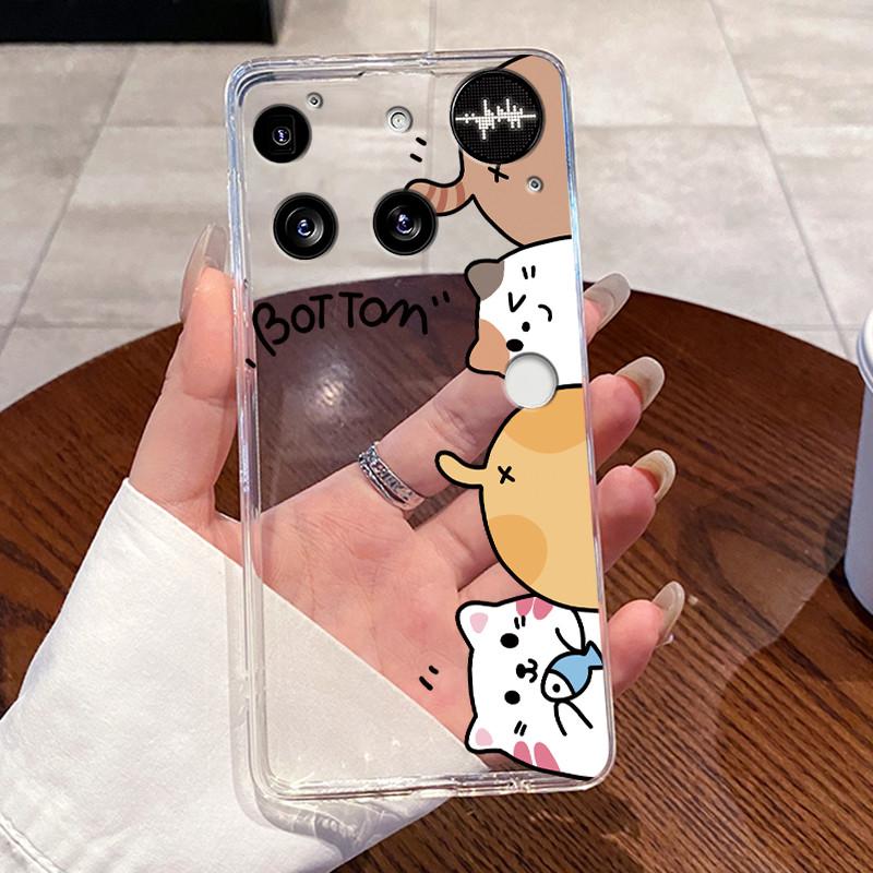 Casing For Nothing Phone (3) Case For Phone3 Back Cover Aesthetic Fashion Cute Cat Cartoon Transparent Soft Silicone Phone Case