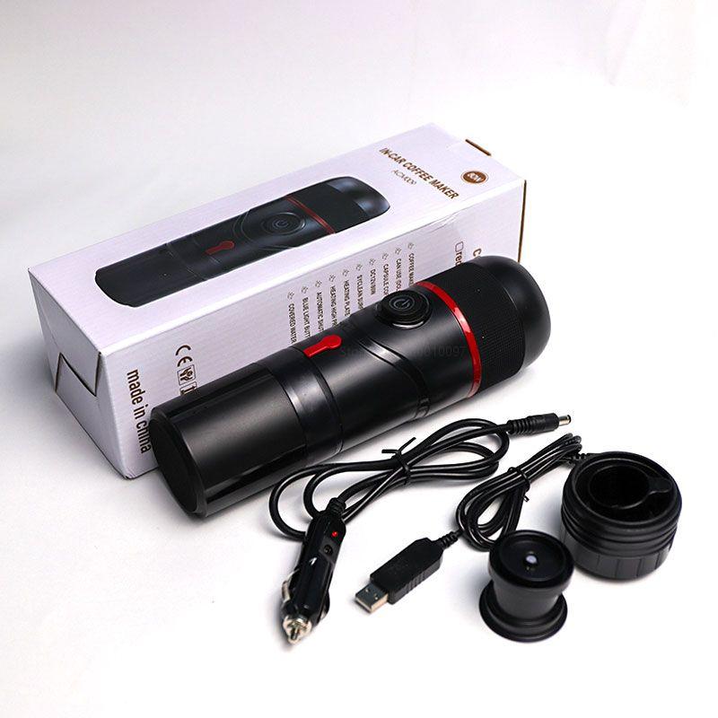 3-in-1 Portable Coffee Machine for Car & Home DC 12V For Espresso Coffee Maker For Nexpresso Dolce Pod Capsule Coffee Powder