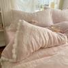 2026 Korean Winter Milk Fleece Bedding Set High Weight Warm Thick Ruffled Trim 4-Piece