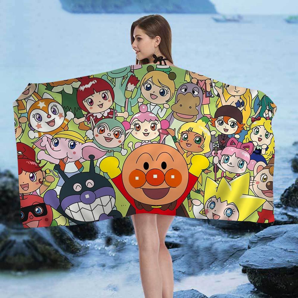 C-Children A-Anpanman Cartoon Beach Towel Cute Kawaii Room Decor Bath Girls Children Hand Towels For Bathroom Shower