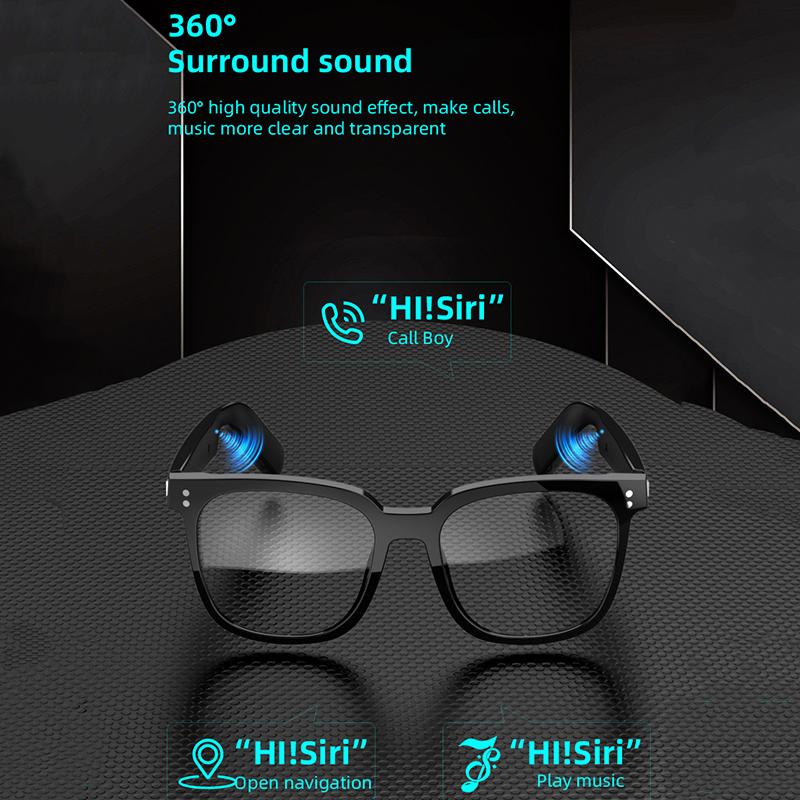 Smarte Audio-Brille Kabellose Bluetooth 5.4 Kopfhörer 3 in 1 Magnetische Clip-On-Brille Anti-Blaulicht Smart Sonnenbrille Wasserdicht Schweißfest Headsets
