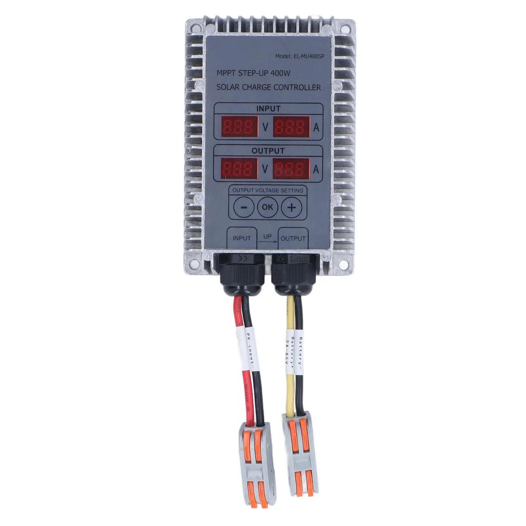 Solar Battery Charge Controller Boost MPPT Voltage Adjustable Waterproof with Display 24-85V 15A