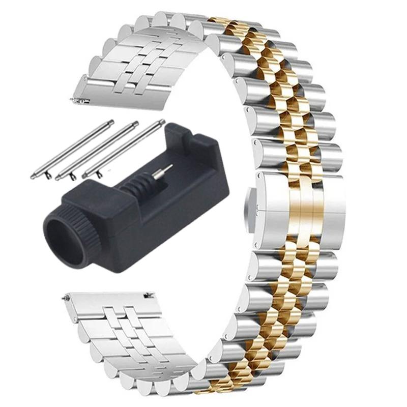 22mm Metal Strap for Huawei Watch Titanium GT6 GT5 GT4 GT3 Pro 46mm Stainless Steel Bracelet for Amazfit GTR 4 3 2 Balance Stratos 2 3