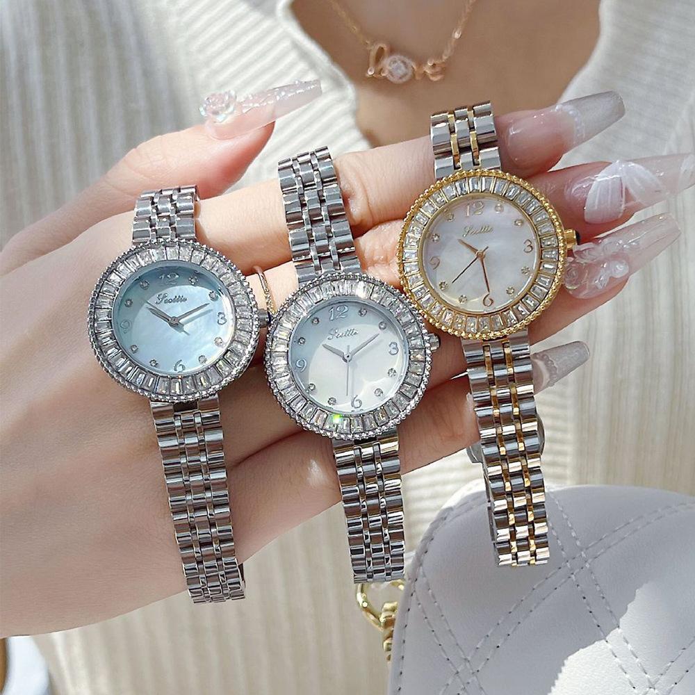 9691B Women'S Watch Steel Belt Full Of Diamonds Watch Women'S High Value