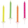 Amscan Neon Birthday Candles 6.3 Cm Wax 10 Pieces