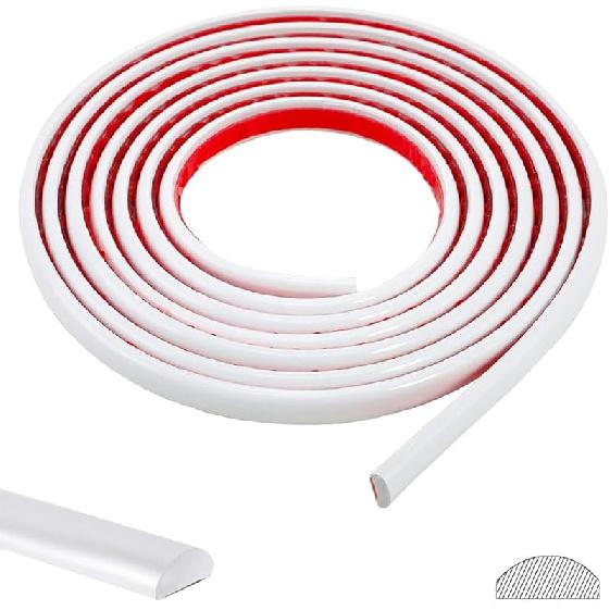 

16,4 фута Самоклеящаяся отделка, Отделочный молдинг для стен, Гибкая самоклеящаяся декоративная полоса, для плитки, потолков, краев настенной плитки, бордюров, зеркал белый