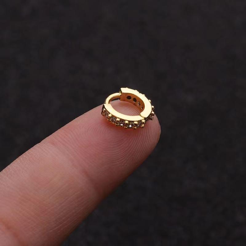 Zircon Korean-Style Diamond Ear Cuffs & Hoop Studs