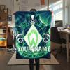 1PC Custom Name SV Werder Bremen Patterned Flannel Blanket Suitable For All Seasons for Home Decor Warmth and Comfort Gifts Holiday Present