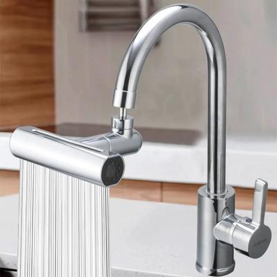 Torneira giratória tipo cascata, torneira ajustável de quatro velocidades, torneira giratória multifuncional, bica de respingos para cozinha e banheiro