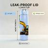 1PC Yellow Excavator Machinery 750ml Color Plastic Sports Water Bottle Leakproof Flip Straw Lid Suitable for Sports Office Home Use