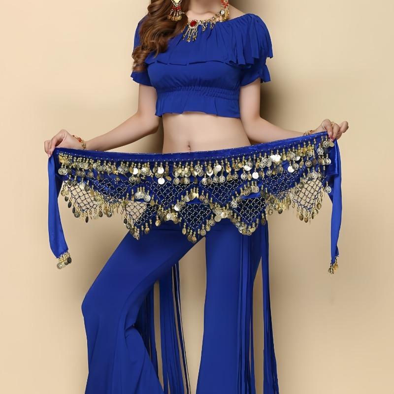 1pcs Elegant Shining Belly Dance Waist Chain for Oriental & Indian Dance Adjustable Metal Alloy Waistbelt