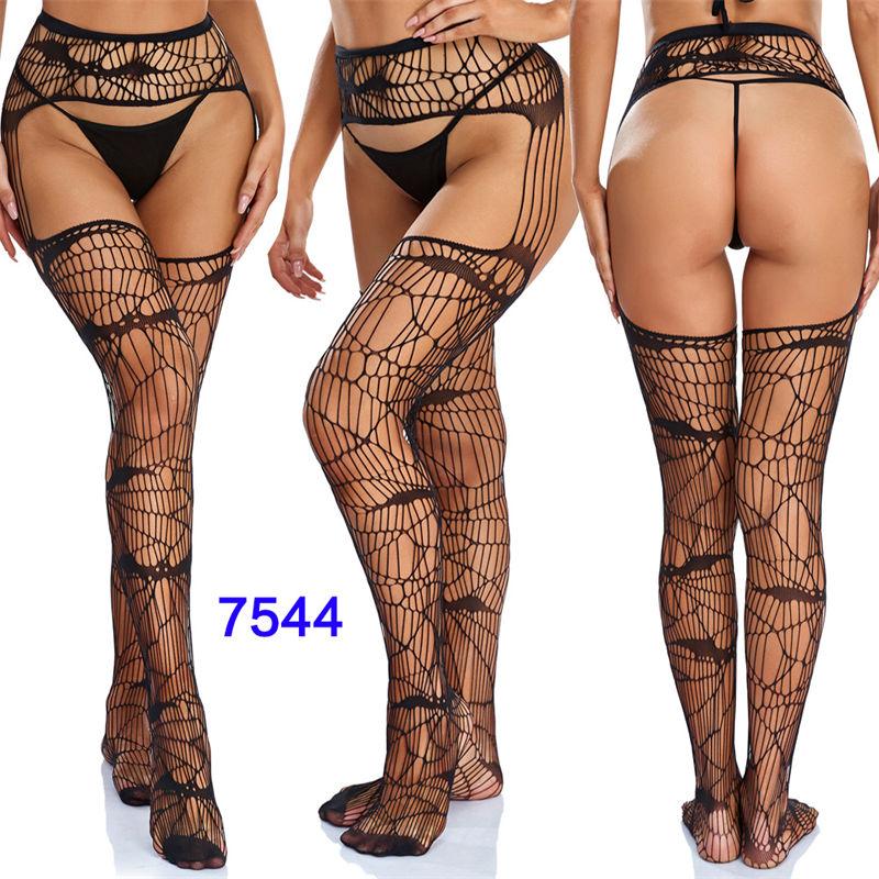 Sexy Suspenders Mesh Stockings Fishnet Eye Women's Bottoming Pantyhose