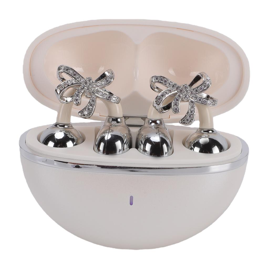 Clip On Earbuds With Bow Earrings Wireless Headphone Bluetooth 6.0 Ear Headphone with Jewelry for Women White