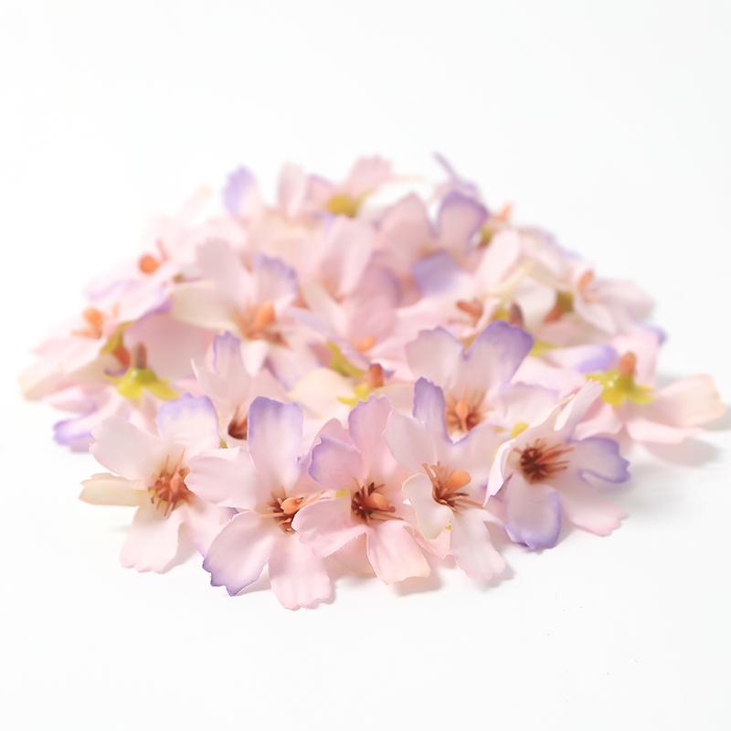 30/50Pcs Artificial Flowers Heads 4cm Silk Fake Flowers for Home Dceor Wedding Bride Decoration Craft Wreath Gifts Accessories