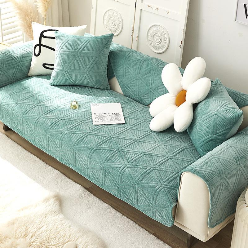 New Sofa Cushion Simple Cushion Autumn and Winter Plush Cover Sofa Cover All-inclusive Four-season Anti-slip