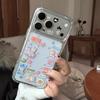 Apple 17 Pro Max, 15, 14, 13, 12, 11, XR Transparent Korean Style Cat Phone Case.