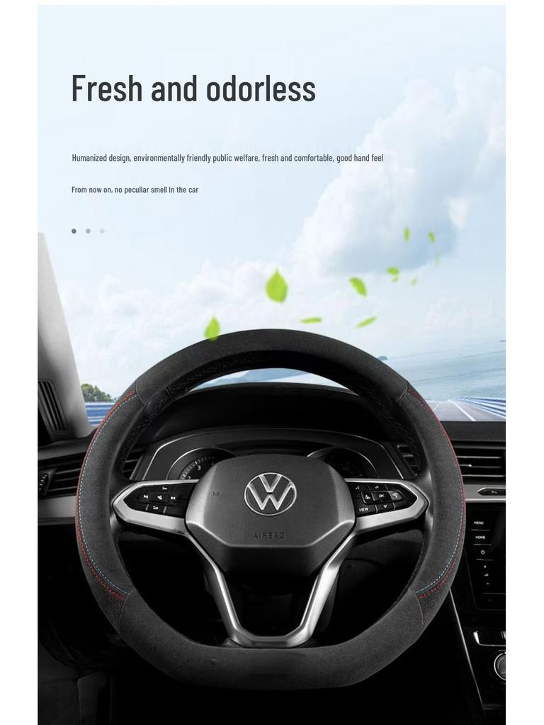 Compatible Winter Suede Steering Wheel Cover for Mercedes C260L, E300L, GLC300L, GLB200